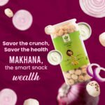 Cream & Onion Flavoured Makhana, Roasted olive oil, 100g