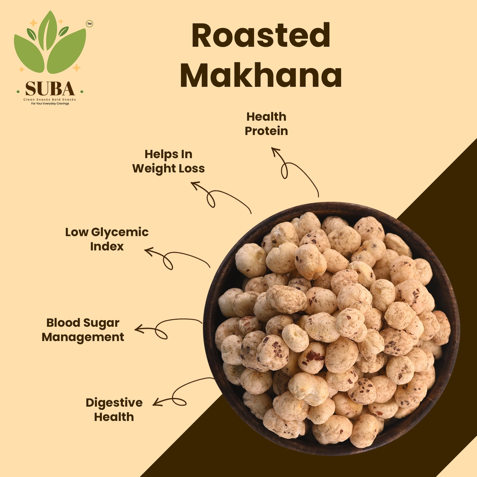 02 Cream & Onion Flavoured Makhana, Roasted olive oil, 100g - Image 3
