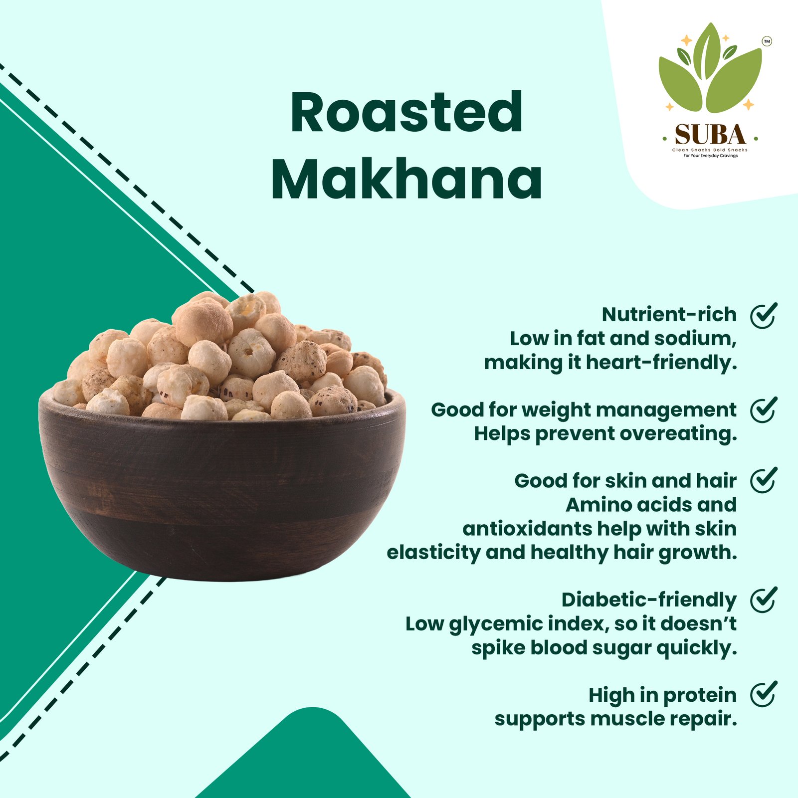 02hps Himalyan Pink Salt Flavoured Makhana, Roasted olive oil, 100g - Image 3