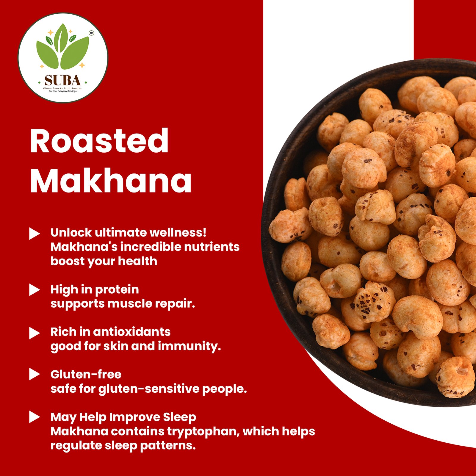 03 Peri peri Flavoured Makhana, Roasted olive oil, 100g - Image 3